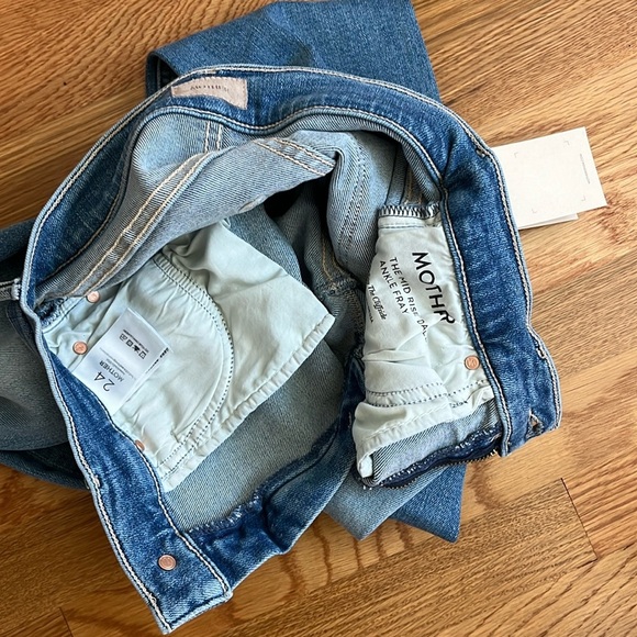 MOTHER  Mid Rize Dazzler Ankle Fray Size 24 NWT - Picture 14 of 16